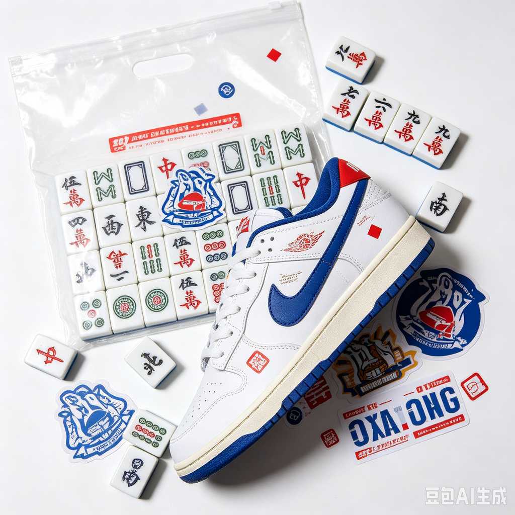 flat print mahjong set